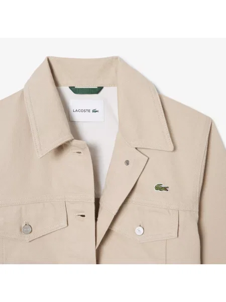 Lacoste Kurtka Dżinsowa beżowa