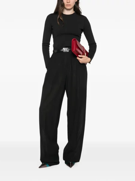 Pantaloni Tom Ford din satin negru