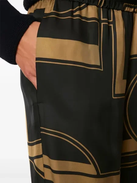 Pantaloni Marc O'polo cu imagine cu imprimeu geometric negru