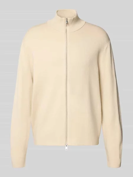 Kurtka o kroju relaxed fit z dzianiny z mieszanki model ‘TELLER’ Selected Homme biała