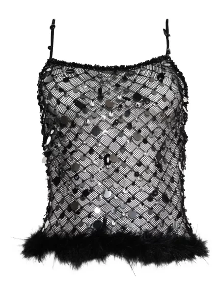 Top Roberta Einer z cekinami czarny