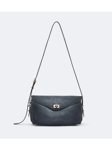 Geantă Balenciaga din piele de căprioară albastru