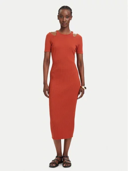 Fracomina Rochie tricotată deschis roșu