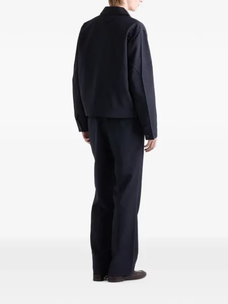 Pantaloni Prada de lână albastru