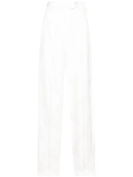 Pantaloni The Attico din jacard alb