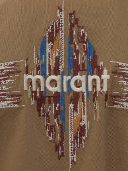 Cămașă Marant cu broderie maro