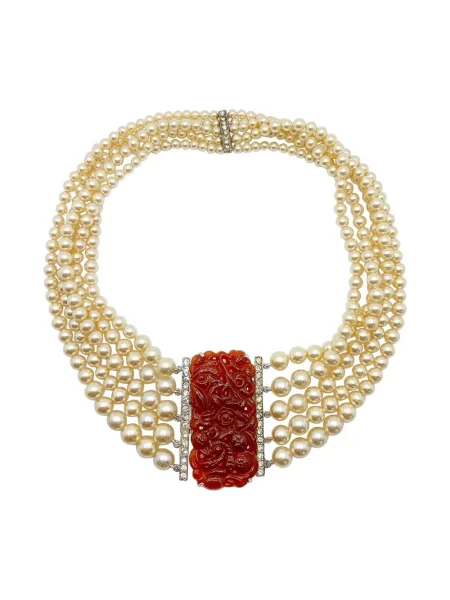 Colier Jennifer Gibson Jewellery cu perle argintiu