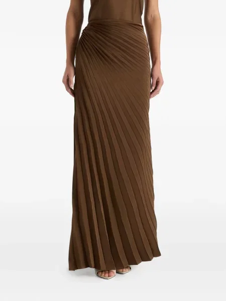 Fusta maxi Manière De Voir din satin maro