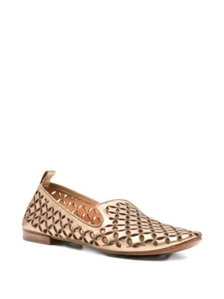 Pantofi loafer Kudeta din piele auriu