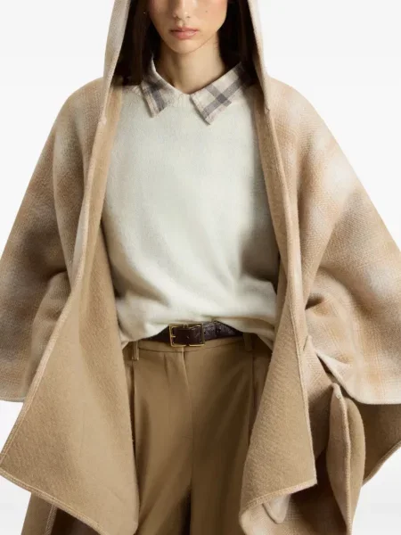 Palton Woolrich în carouri cu glugă