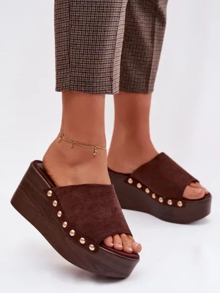 Джапанки Boto на платформе кафяво