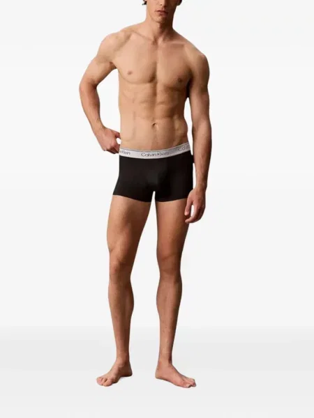 Boxeri Calvin Klein Underwear cu autograf negru