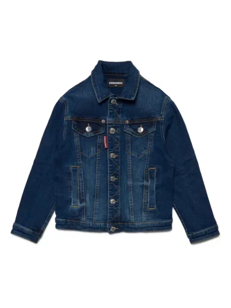 Kurtka jeansowa dziecięca Dsquared2 niebieska
