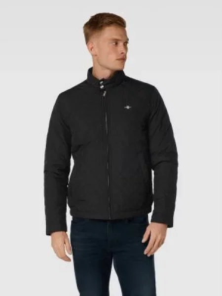 Kurtka z detalami z logo model ‘QUILTED’ Gant czarna