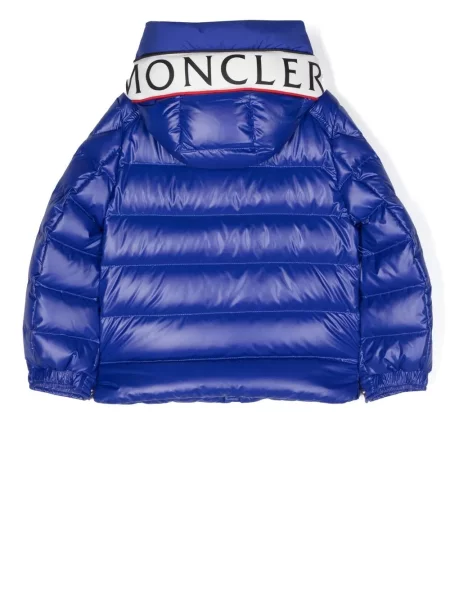 Kurtka dziecięca Moncler Enfant niebieska