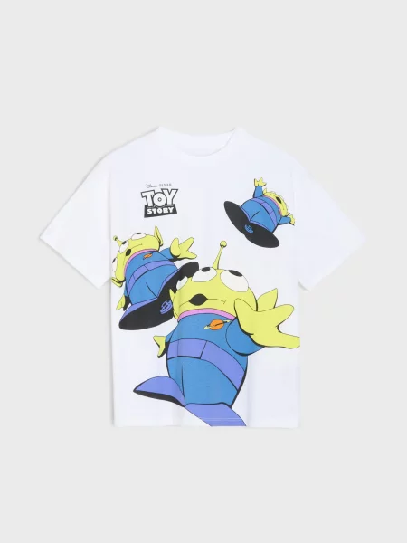 Sinsay Oversize tričko s potiskem Toy Story bílá