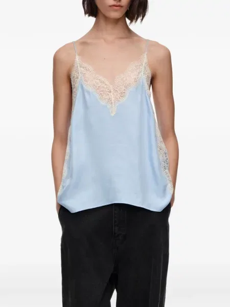 Top Bimba Y Lola din satin albastru