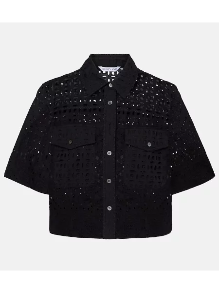 Cămașă Veronica Beard cu broderie negru