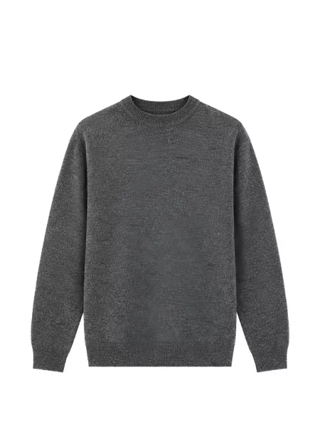 Дълго пуловер Comme Des Garçons Homme с кръгло деколте сиво