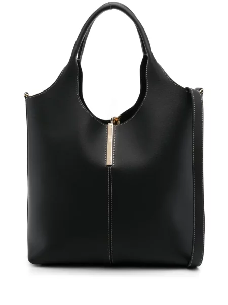 Geanta de piele Tod's din piele negru