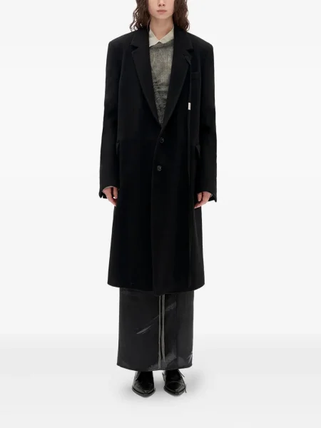 Palton Ann Demeulemeester de lână negru