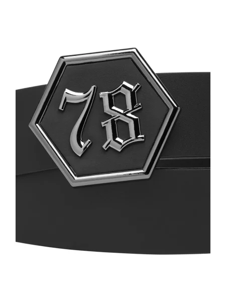 Pasek Philipp Plein skórzany czarny