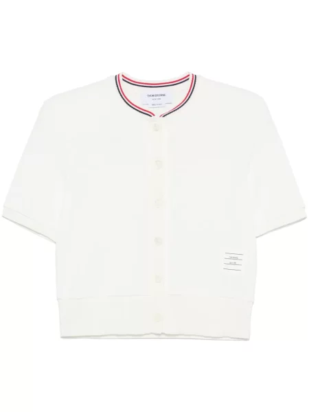 Cardigan Thom Browne cu dungi alb