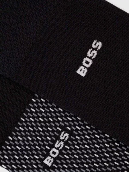 BOSS Ponožky BOSS 2P RS Minipattern CC čierna