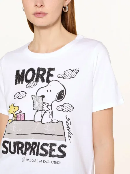 Princess Goes Hollywood T-Shirt Z Cekinami weiss biała