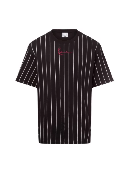 T-shirt Karl Kani Small Signature Pinstripe Tee Black/ White S biała