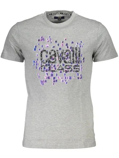 Tricou Cavalli Class scurt gri