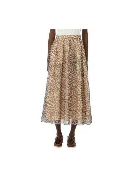 Jedwabna spódnica Max Mara z nadrukiem