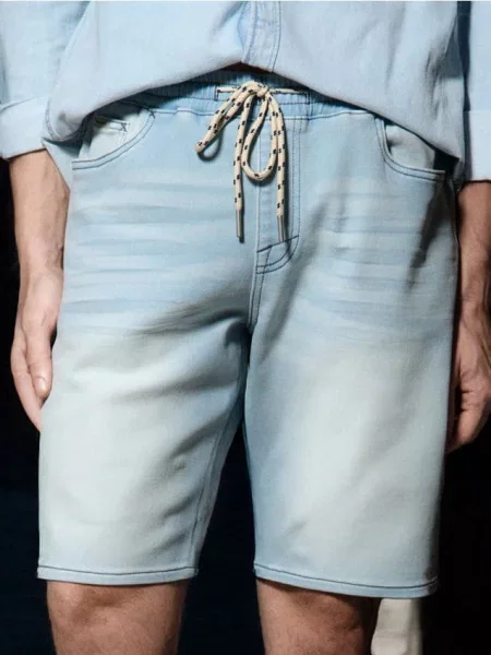 Sinsay Džínové kraťasy jogger modrá