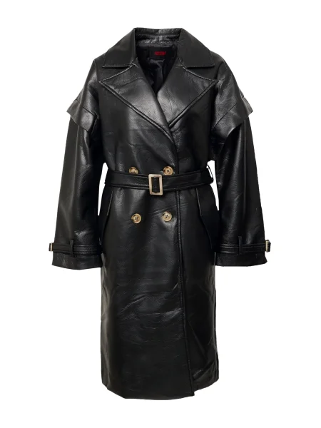 Misspap Palton de primăvară-toamnă negru