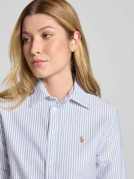 Polo Ralph Lauren koszula fioletowy regular z kołnierzykiem klasycznym niebieska