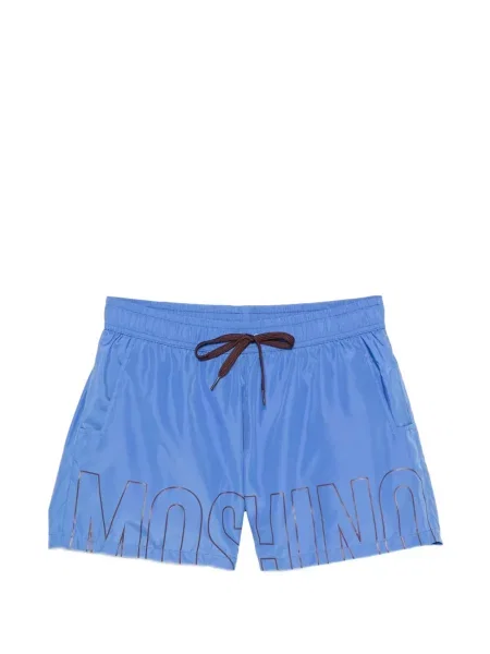 Kupaće gaće Moschino s printom s vezicama plava