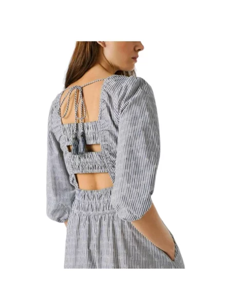 Rochie din denim Pepe Jeans albastru