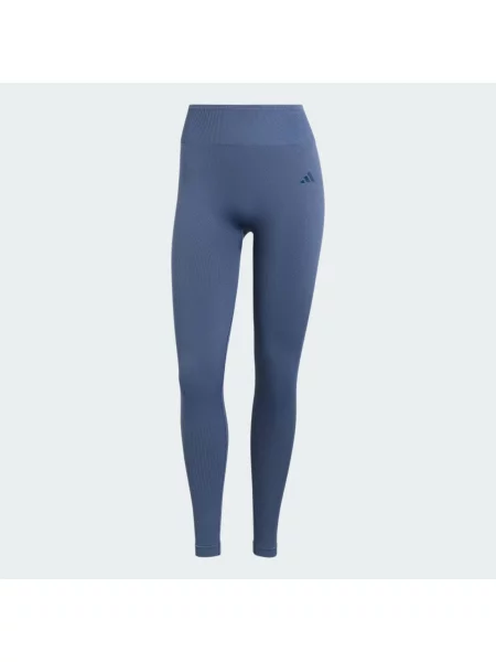 Długie dzianinowe legginsy do ćwiczeń Essentials niebieskie