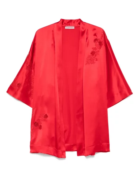 Копринен халат Carine Gilson червено