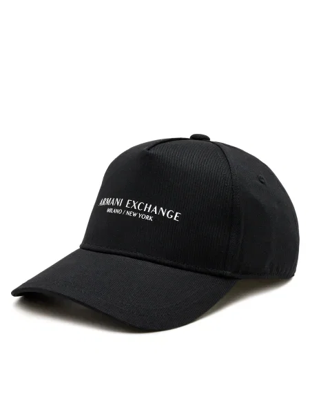 Шапка с козирка Armani Exchange черно