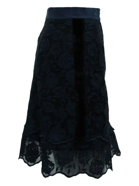 Mała mały spódnica mini Sandro koronkowa niebieska