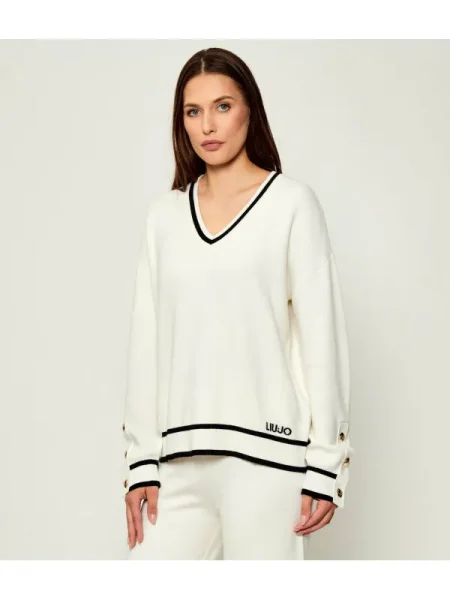 Liu Jo Sport Pulover Écru alb