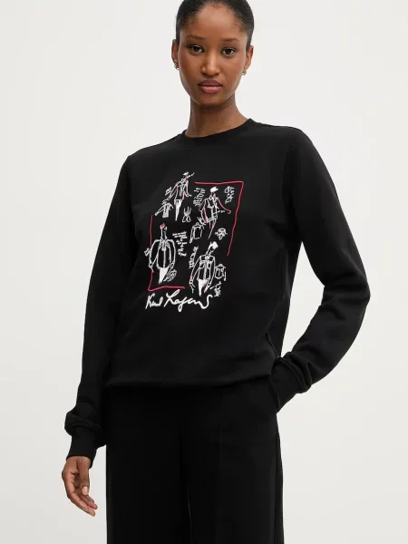 Karl Lagerfeld bluza wzorzysta czarny