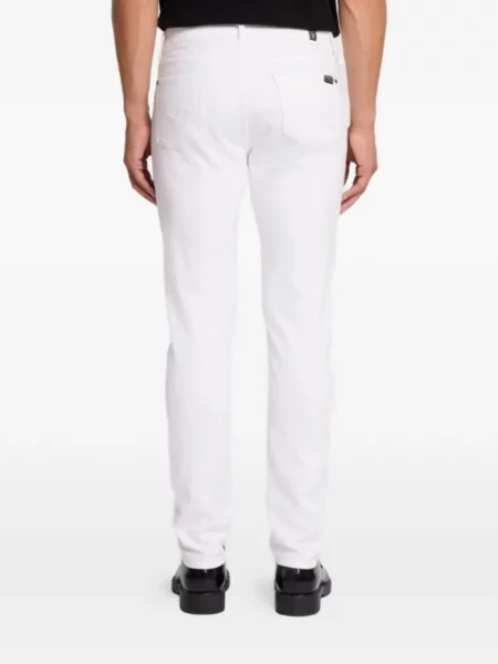 Blugi 7 For All Mankind cu 5 buzunare alb