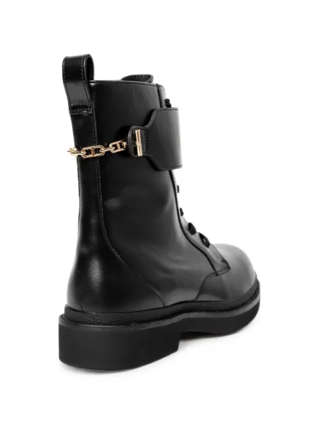 Botine Boss cu șireturi din piele negru