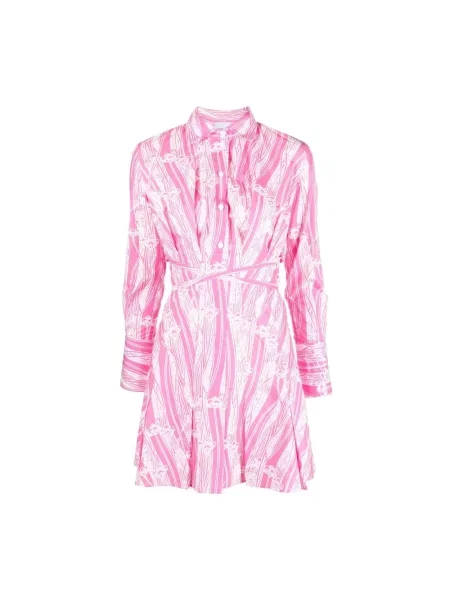 Sukienka koszulowa Patou z nadrukiem różowa