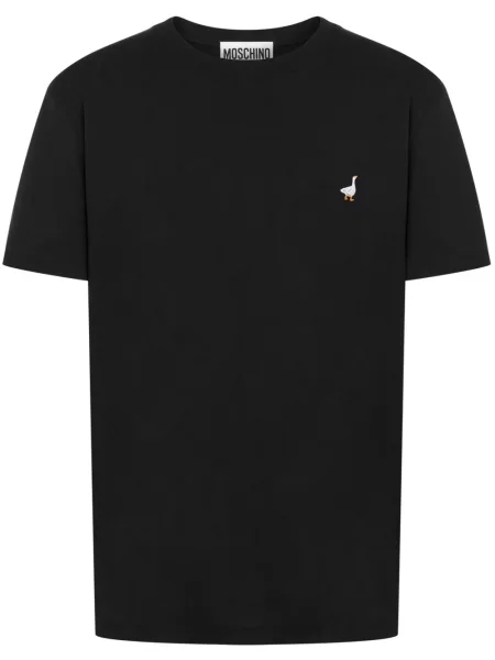 Tricou Moschino cu broderie negru