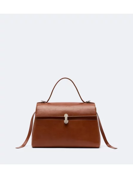 Top Savette din piele maro