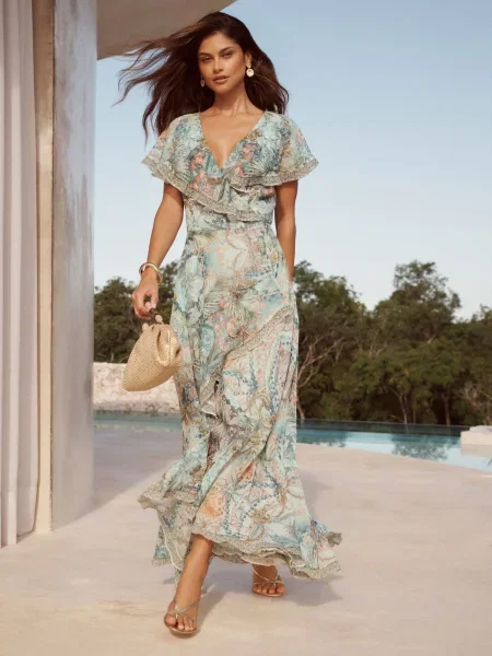 Lipsy Rochie verde mentă / verde deschis / roz alb