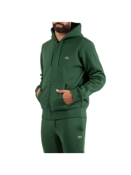 Bluza rozpinana Lacoste zielona